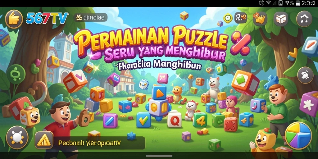 Tangkapan layar gameplay yang menunjukkan tantangan puzzle di 567TV.