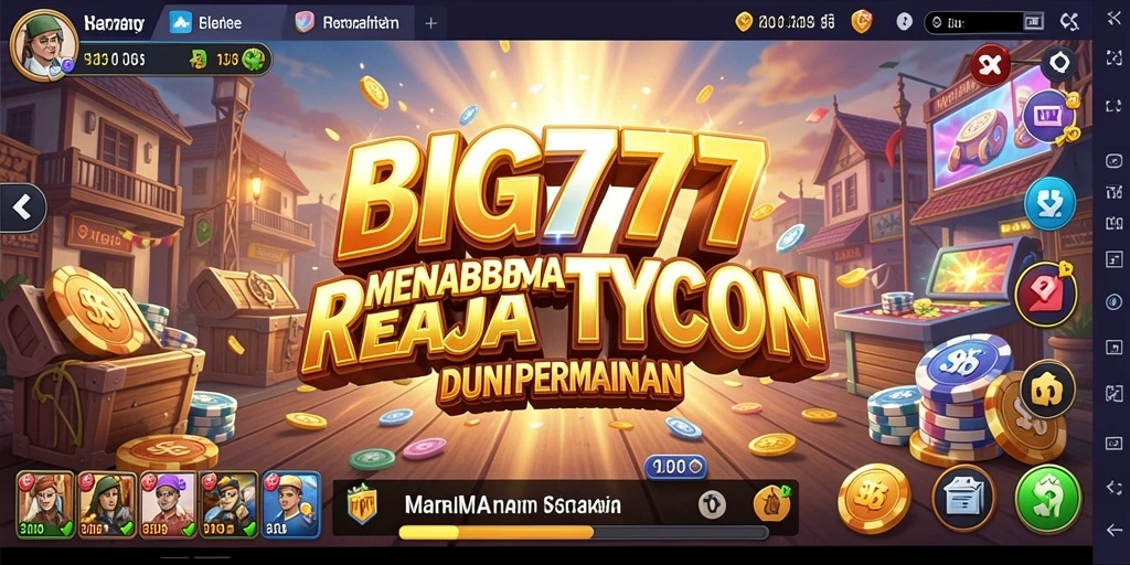 Tampilan gameplay menarik dari BIG777 dengan elemen Tycoon yang seru.