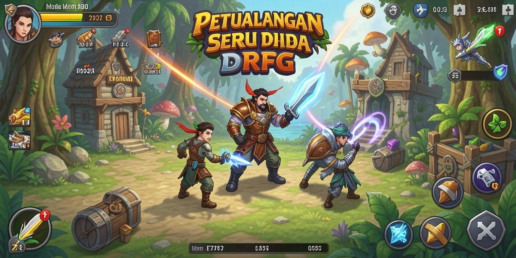 Tampilan gameplay seru di dunia petualangan RPG.