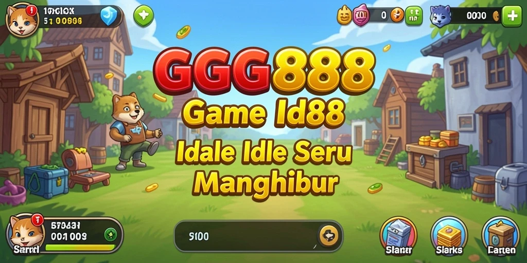 Screenshot gameplay seru dari GGG888 yang menunjukkan aksi Idle.