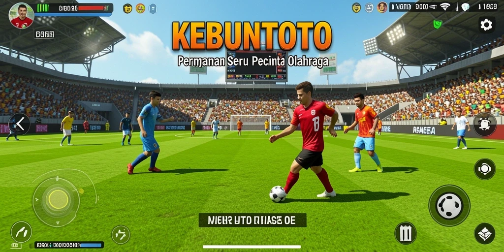 Screenshot gameplay KEBUNTOTO yang menunjukkan aksi seru olahraga.