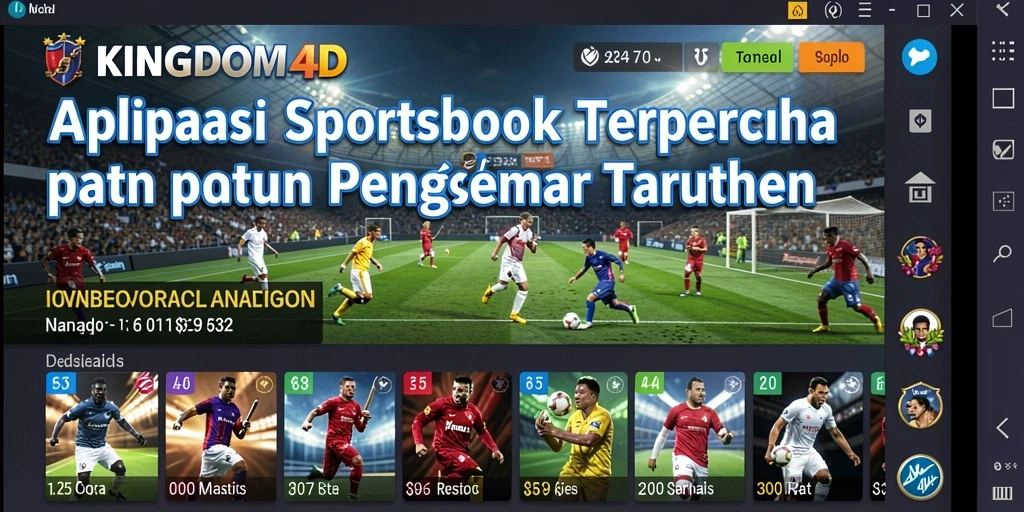 Tampilan menarik dari aplikasi KINGDOM4D dengan fitur taruhan olahraga.