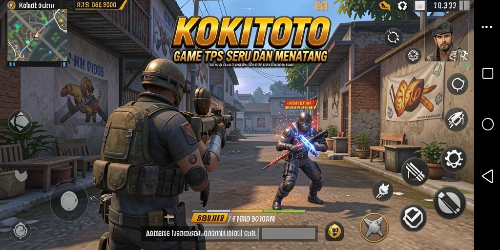 Screenshot KOKITOTO menampilkan karakter dalam aksi TPS yang mendebarkan.