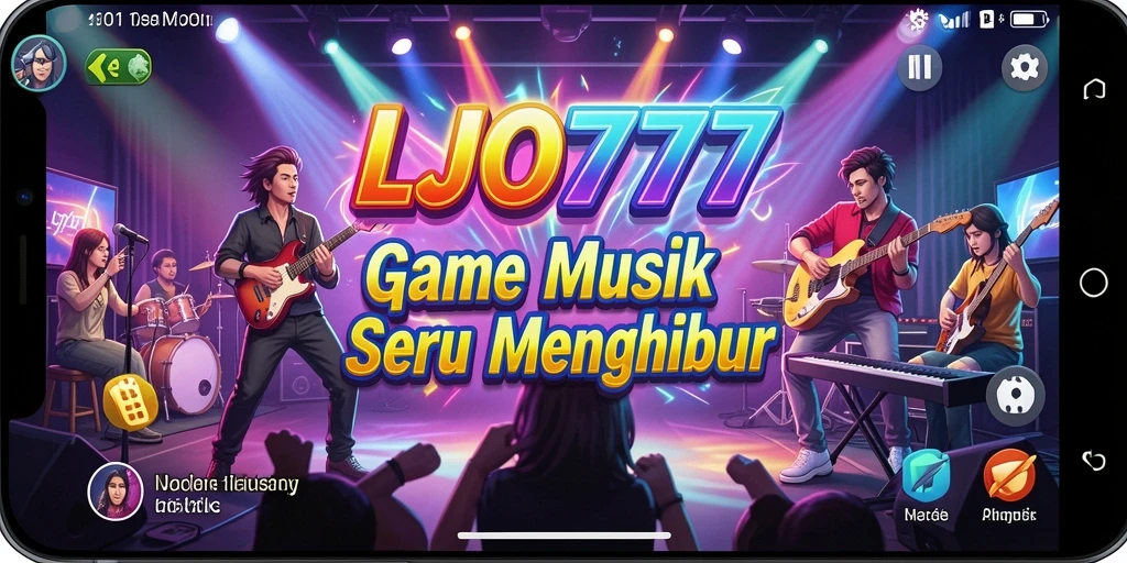 Tampilan gameplay LJO777 yang menampilkan keseruan permainan musik.