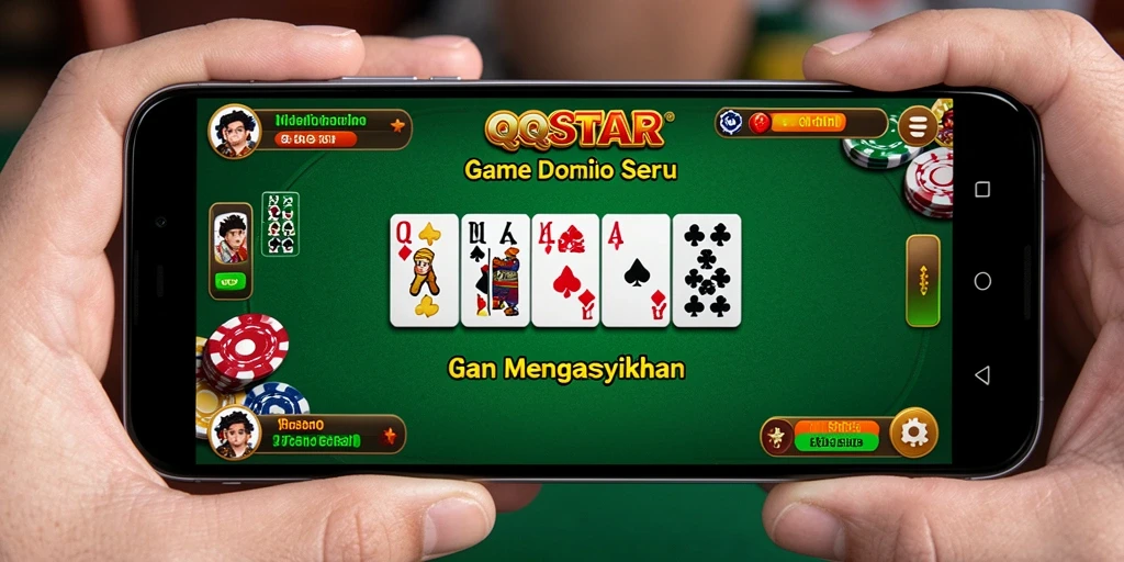Gameplay seru dari QQSTAR dalam permainan Domino.