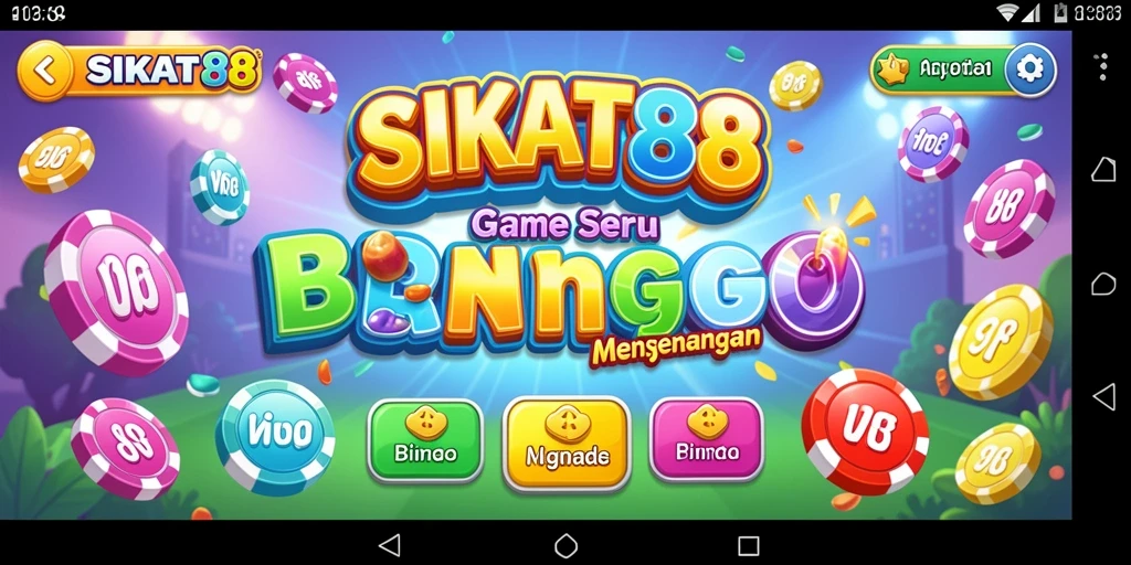 Tampilan gameplay SIKAT88 dengan suasana Bingo yang seru.