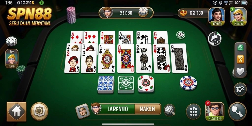 Tampilan screenshot SPN88 dengan gameplay Domino yang menarik.