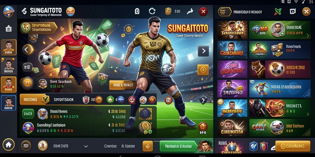 Tampilan gameplay menarik dari SUNGAITOTO dengan fitur Sportsbook.
