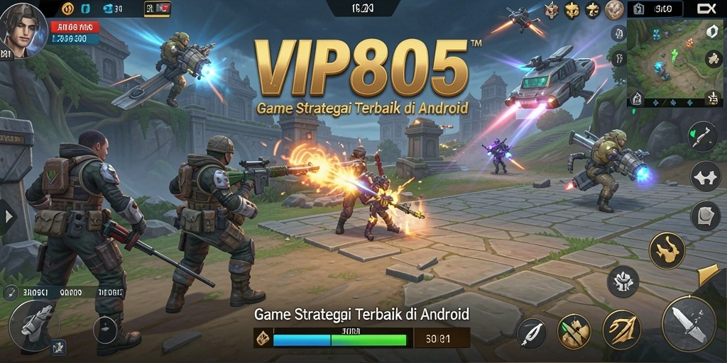 Screenshot VIP805 menampilkan strategi pertempuran yang mendebarkan.