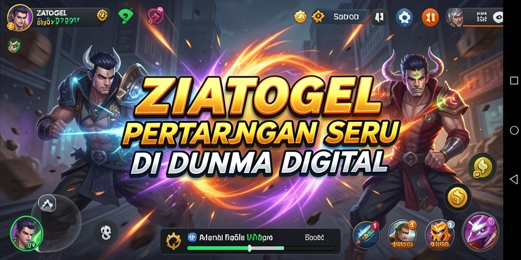 Screenshot gameplay ZIATOGEL menampilkan aksi pertarungan yang intens.