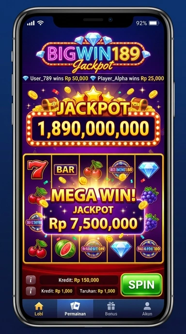 Tampilan antarmuka aplikasi bigwin189 yang sederhana dan intuitif.